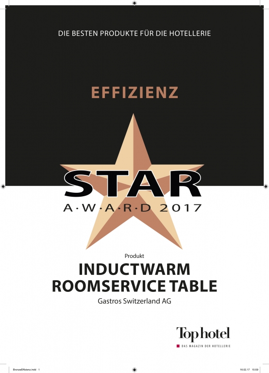 Auszeichnung Serviertisch mit Induktion Auszeichnung Serviertisch mit Induktion