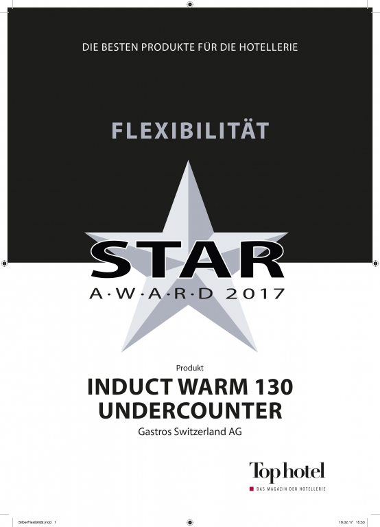 Auszeichnung für Unterbau Induktionsgerät Auszeichnung für Unterbau Induktionsgerät